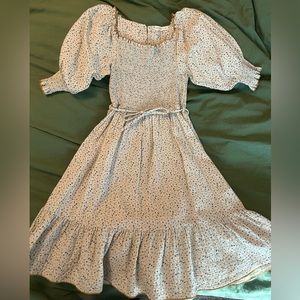 FIN & VINCE SMOCKED DRESS FLORAL GIRLS